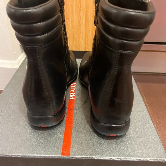 Prada Nappa Bootse Siz 39 Black - Picture 1 of 6